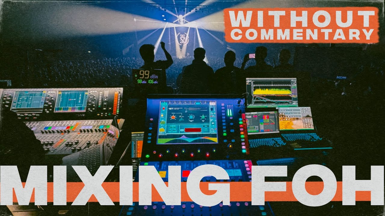 POV mixing Front of House for a Metal band in an arena (No Commentary)