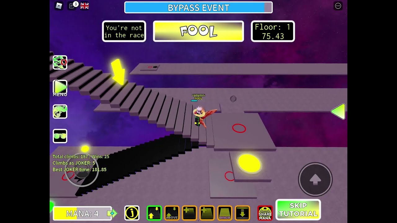 How to get all crazy stairs tutorial secret badges.