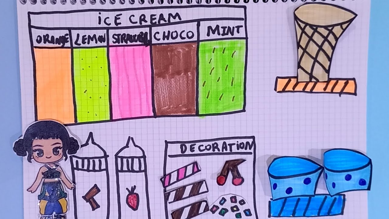 DIY Paper Ice Cream Huntrix🍦✨ Super Yummy Paper Play | Satisfying ASMR | Easy Paper Craft Surprise