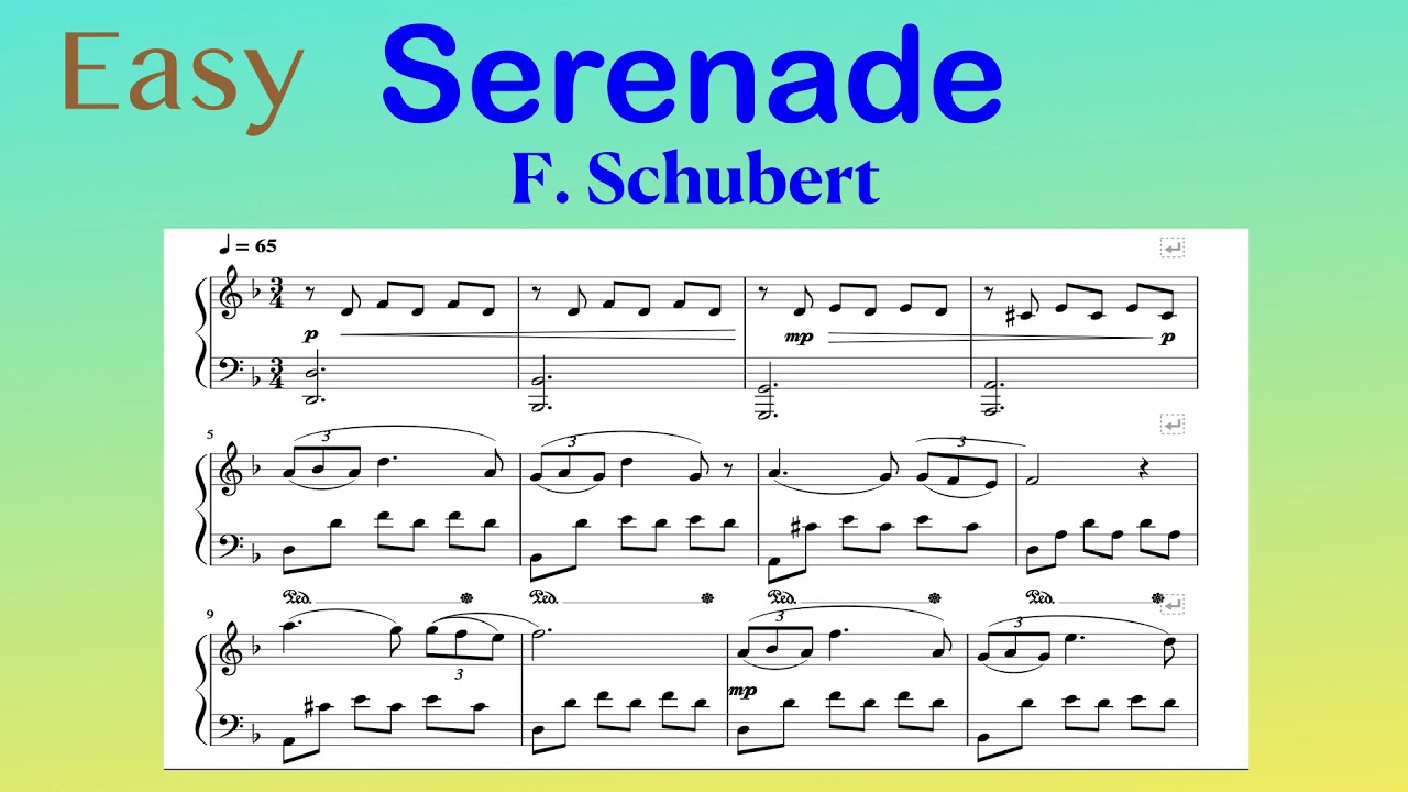Simple Serenade - F. Schubert Piano 簡單版