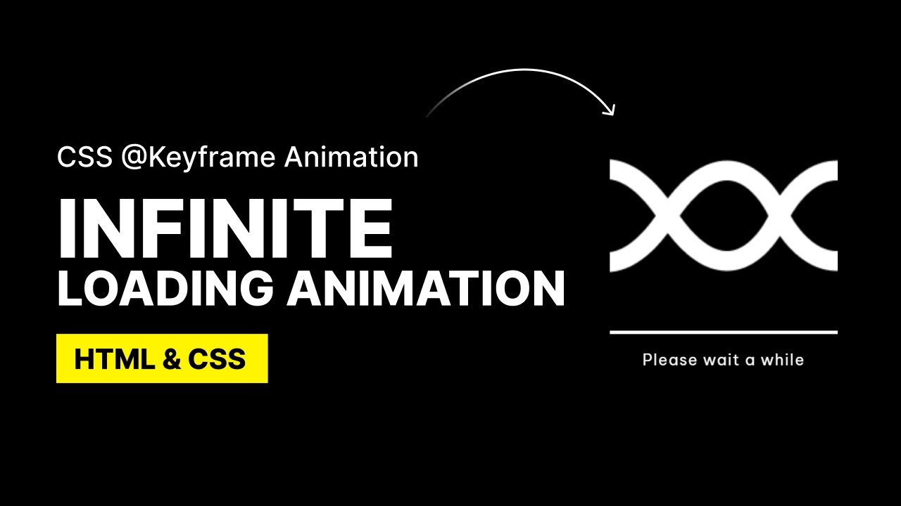 Infinite Loading Animation Using HTML & CSS | CSS Glowing Line Animation | Fade In Out Text in CSS