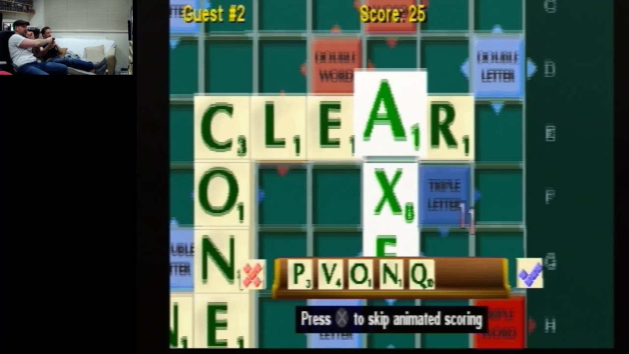 Scrabble - PS1 gameplay - Games Night. Let's play