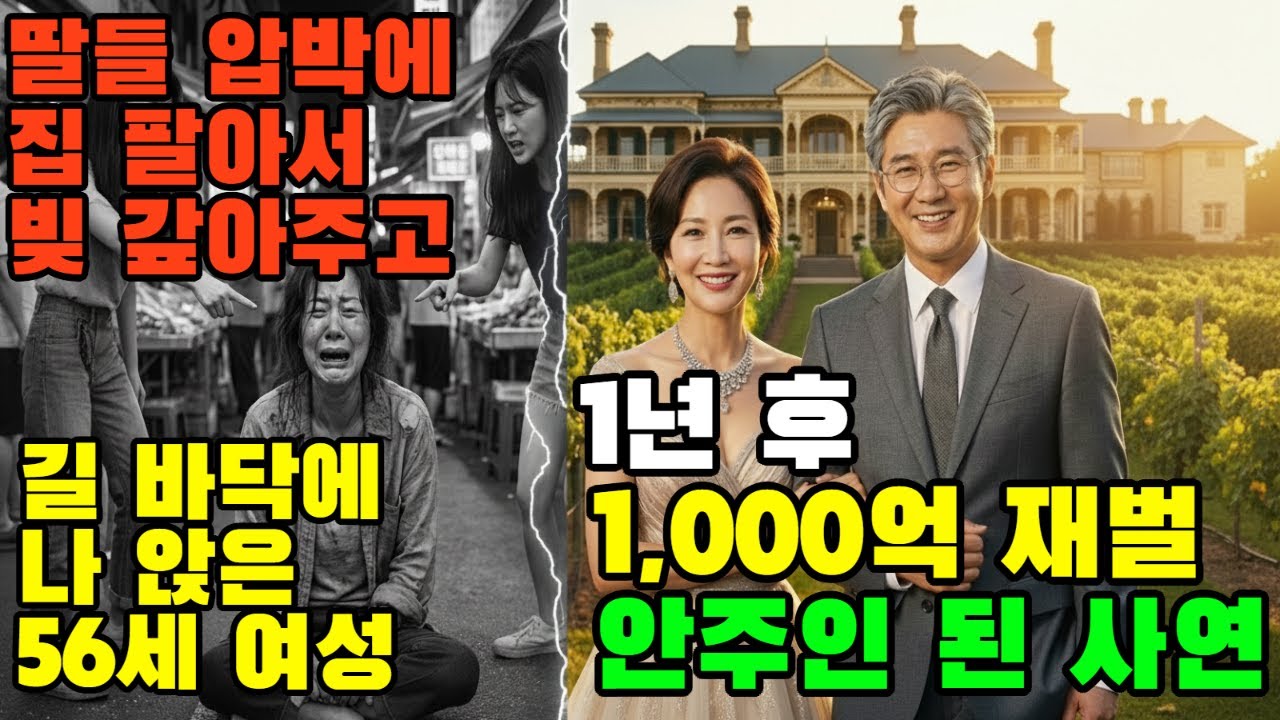딸들 빚 갚아주려 집 팔고 나앉은 엄마, 1년 뒤 1,000억 재벌 안주인 된 인생 역전 사연 | 사이다 오디오북