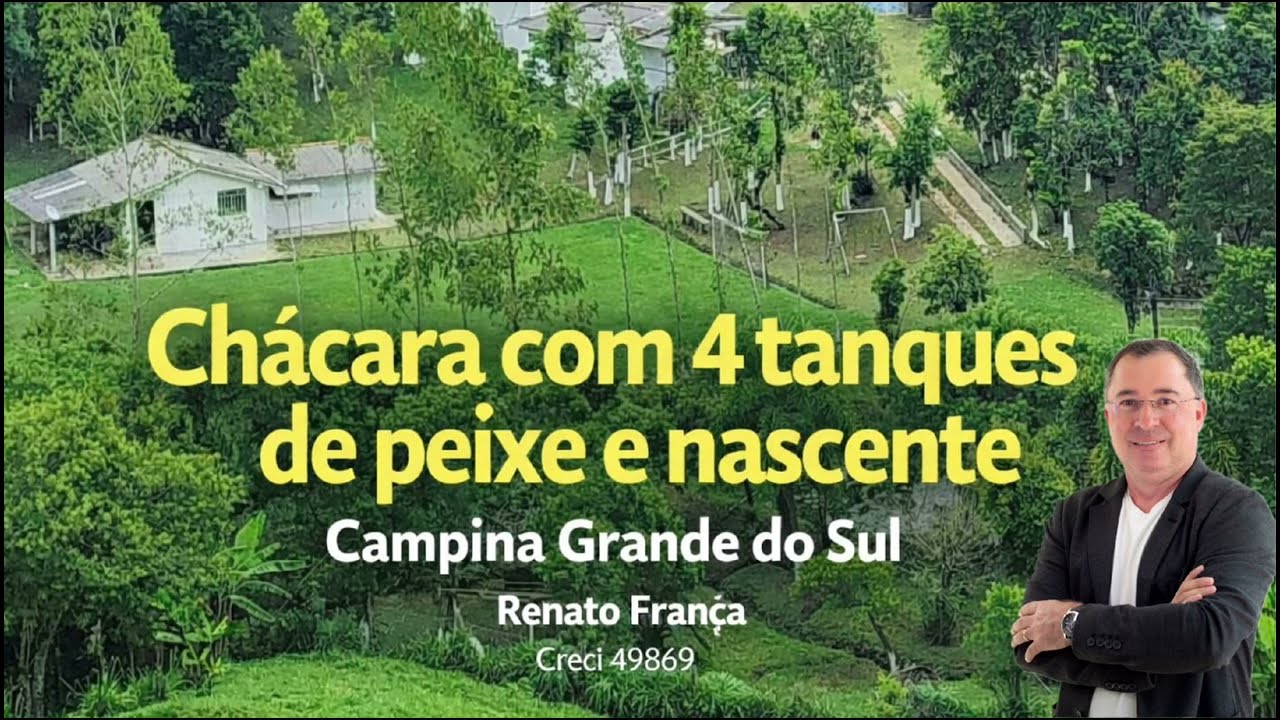 Linda chácara com 4 tanques de peixes 