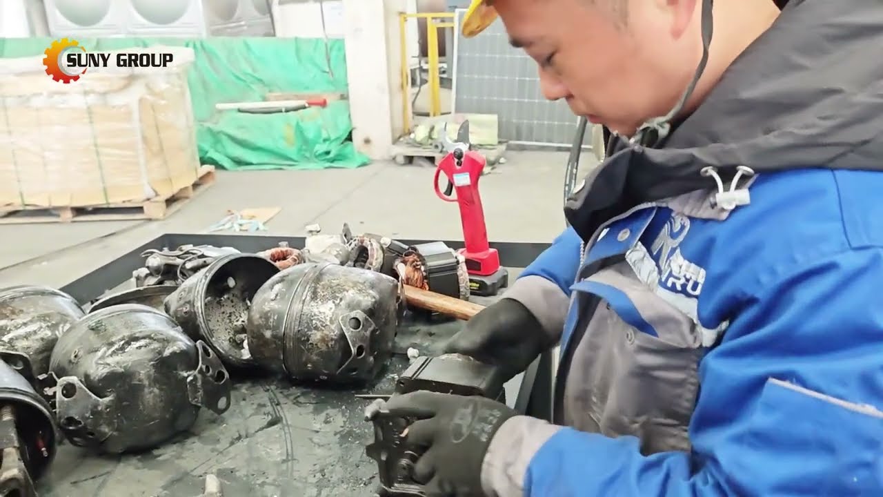 Compressor Scrap Dismantling Line | AC & Fridge Compressor Recycling Machine