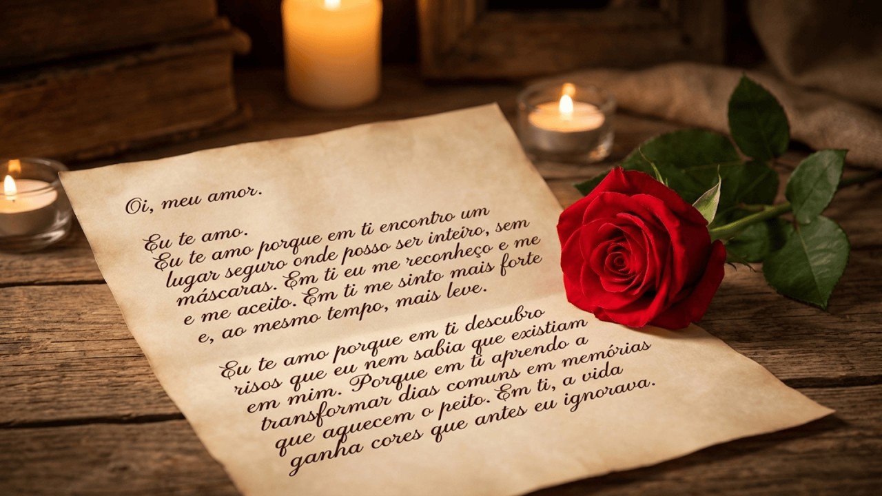 💌 Carta de Amor Para Meu Amor | Eu Te Amo 💖🔥 | Mensagem com Música