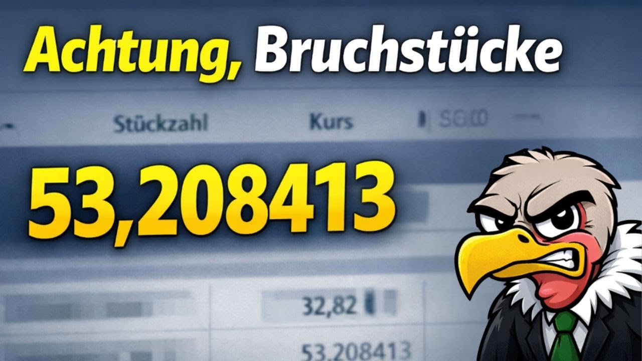 Bruchstücke bei Flatex verkaufen - so geht es