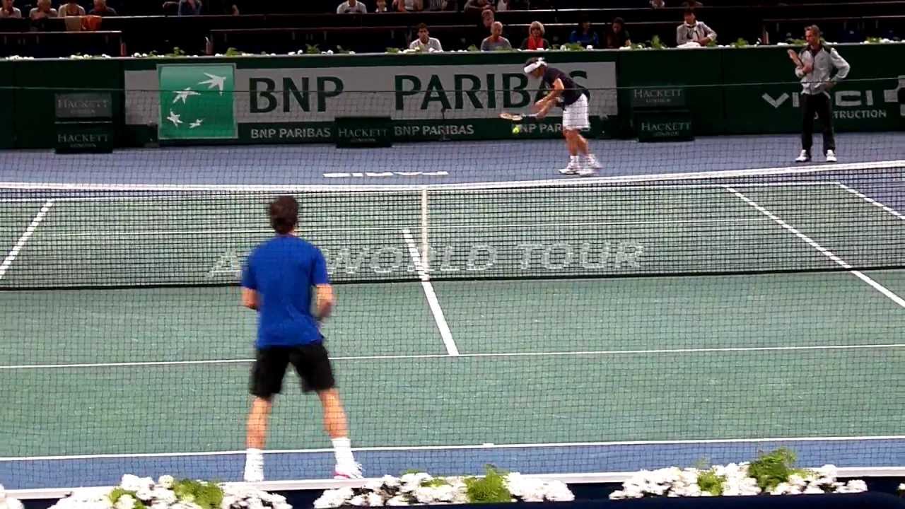 David Ferrer - Huge practice session @ Paris Bercy 2012 HD