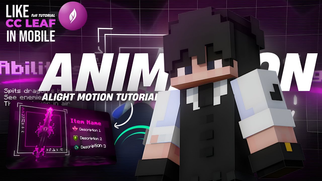 How To Make Animation In Mobile Like Cc Leaf ( ALIGHT MOTION )🌀✨