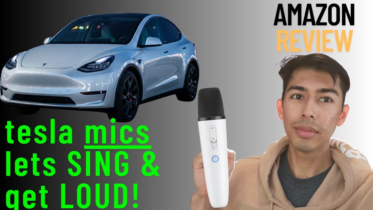 Tesla Karaoke Microphones?! 🎤🎶 Wireless Singing Mics for Tesla!