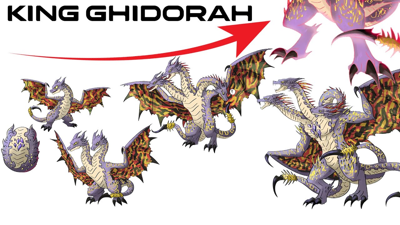 King Ghidorah as 18 types grow up evolution | Monterverse Fanart | Maxxive Jumpo