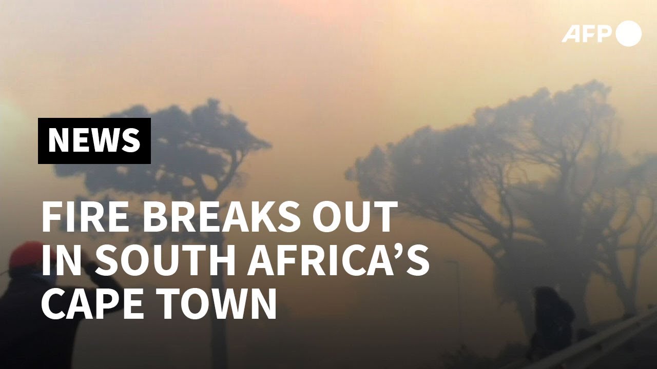 Fire rages in foothills of Cape Town's Table Mountain | AFP