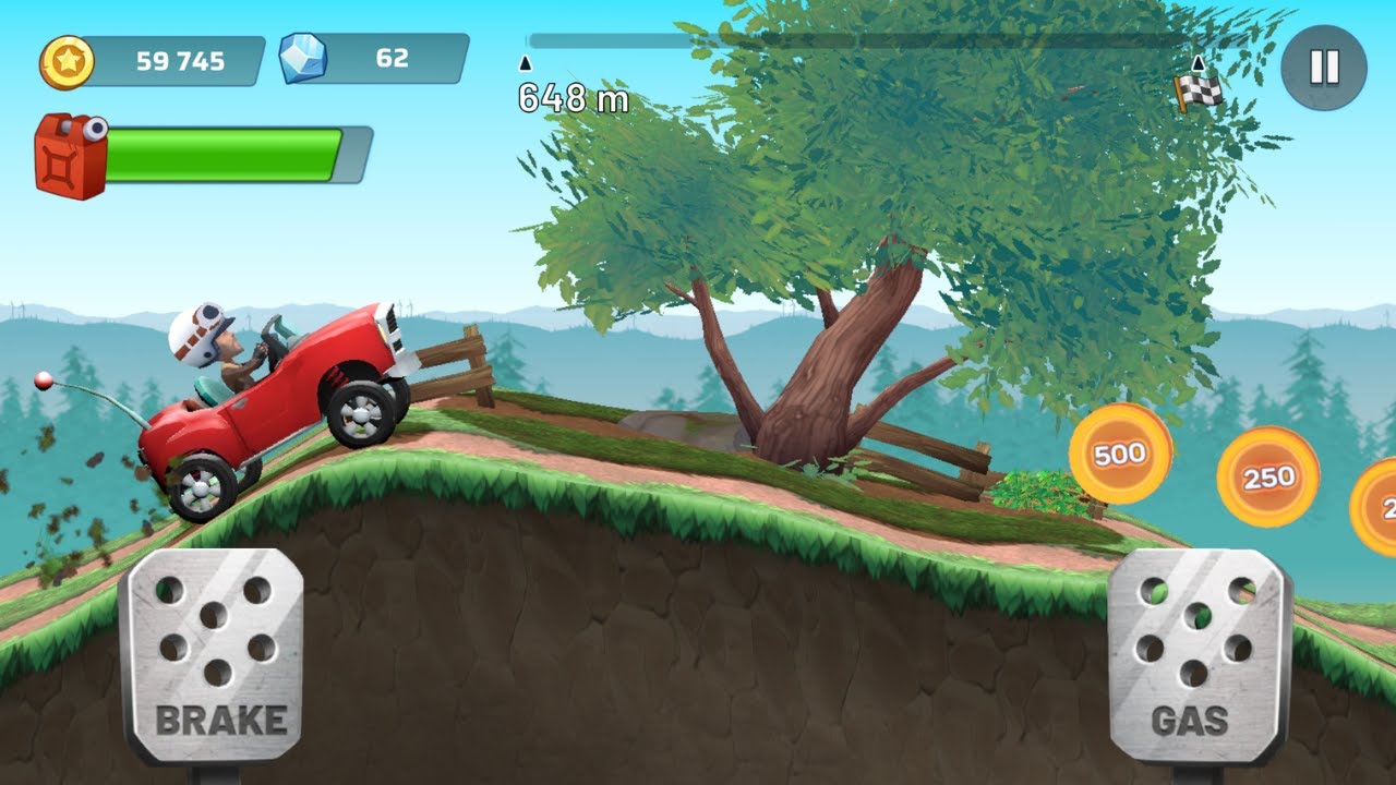 Mountain Climb : Jump - Car Driving Mobile Gameplay for iOS and Android