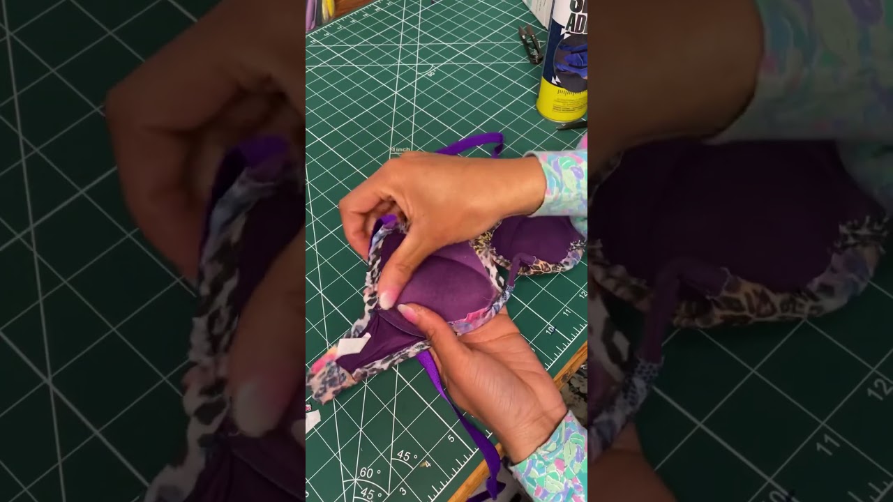 Part 2 - Covering a carnival style bra. #carnival #bra #costumes