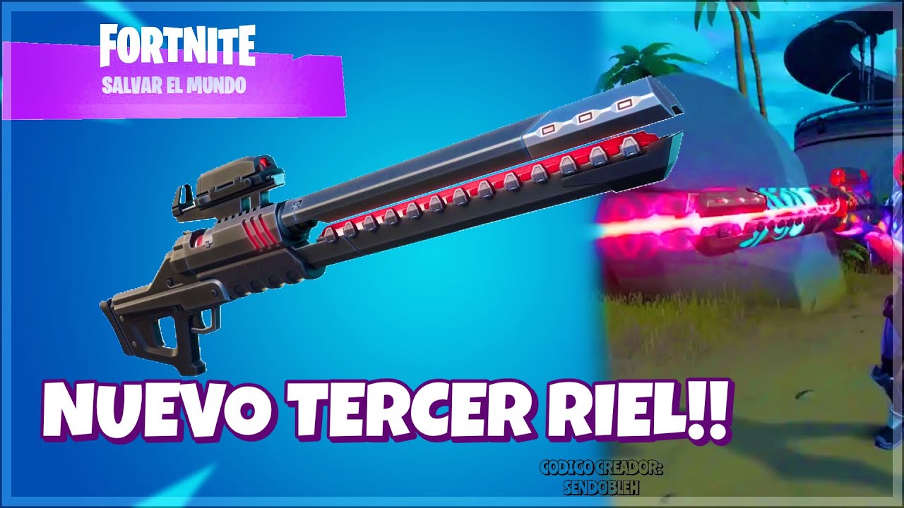 TERCER RIEL!! NUEVO FUSIL de TIRADOR!! - Fortnite Salvar el Mundo