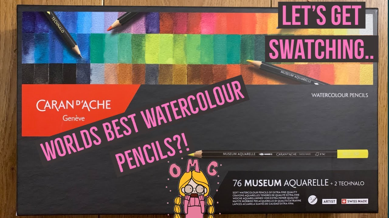 Worlds best watercolour pencils?Swatching CanranDaches Museum Aquarelle