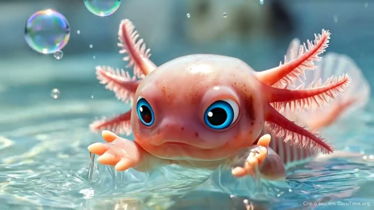 Axel, o Axolote no Aquário de Açúcar