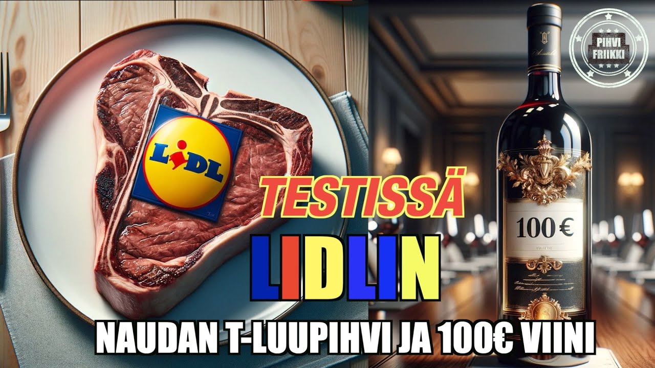 Testissä Lidlin pihvi ja 100€ viini!