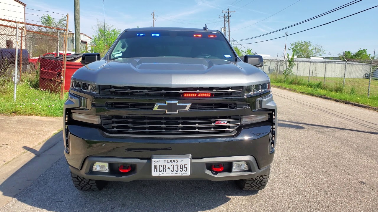 2020 Silverado Trail Boss Feniex Police Lights by EFS Houston Emergency Fleet Service