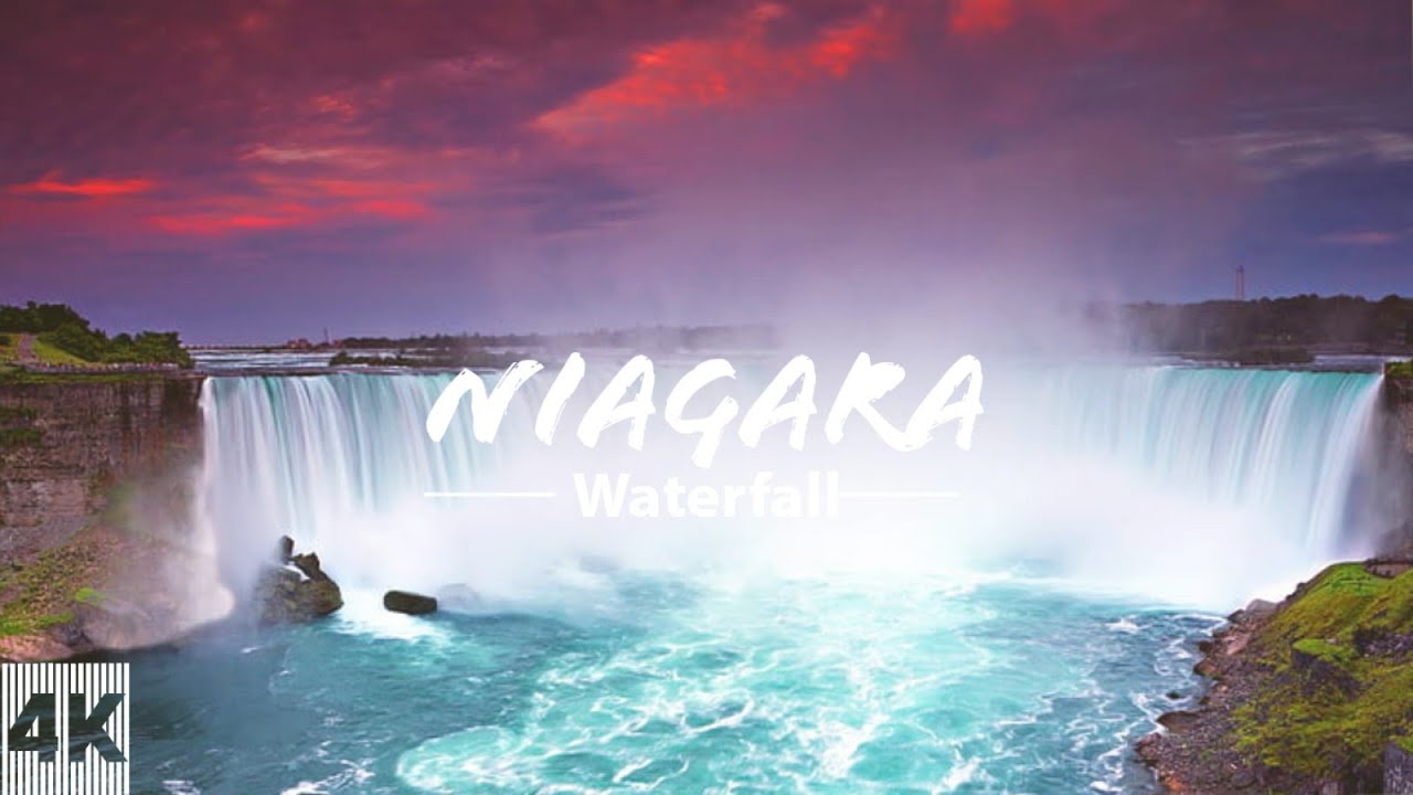 FLYING OVER Niagara 4K - 1hour of Relaxing Music Along With Beautiful Nature Videos.