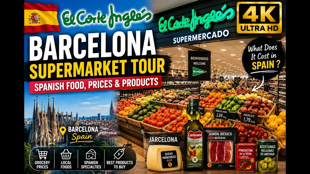 Inside EL CORTE INGLÉS SUPERMARKET Barcelona 🇪🇸 | Prices, Food, & What to Buy in Spain