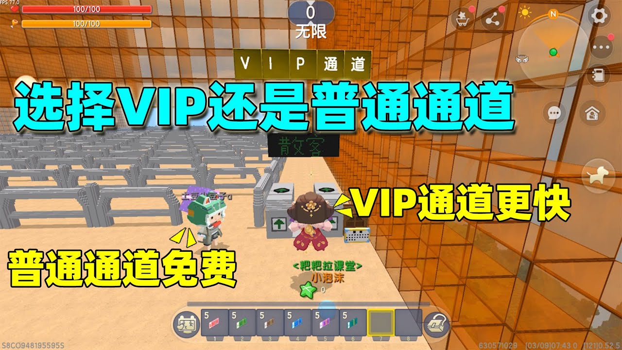 迷你世界：选普通的还是VIP？半拉觉得VIP通道方便快捷，土豆不信