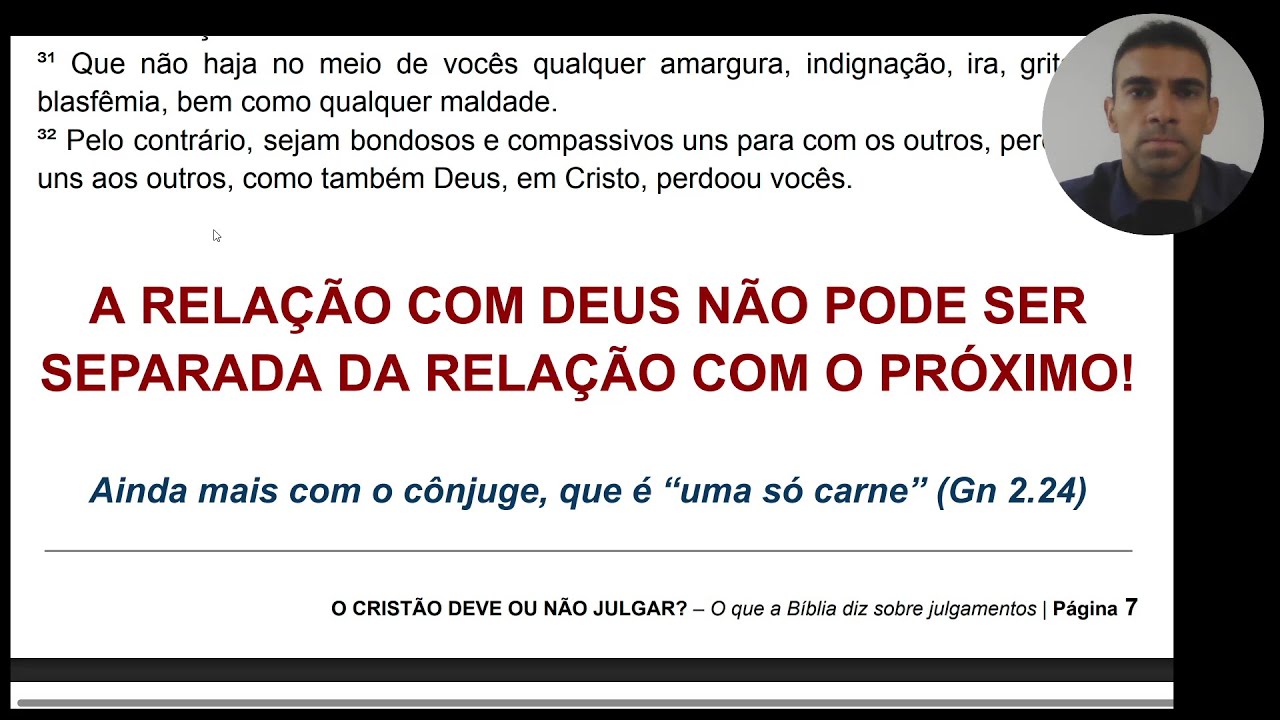 AMAR a DEUS depende completamente de se COMPORTAR CORRETAMENTE com o PRÓXIMO