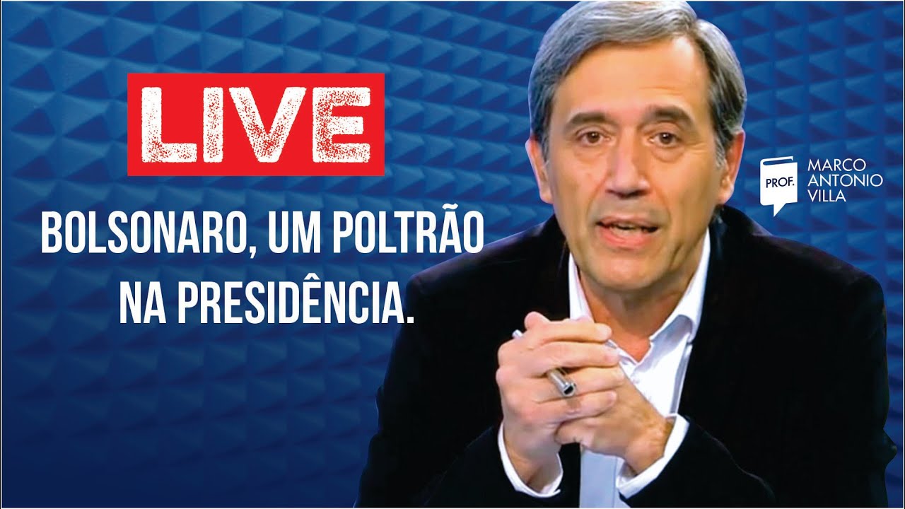 Bolsonaro, um poltrão na Presidência. LIVE DOMINGO 11/10/2020.