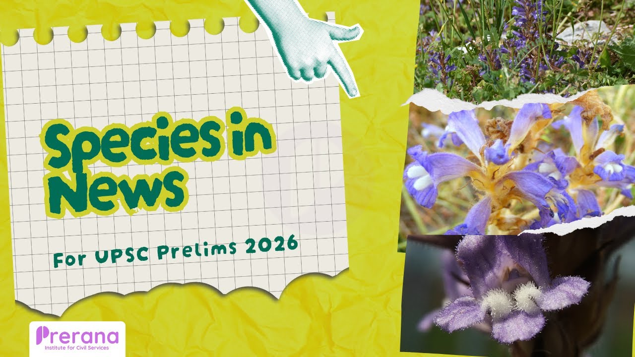 Species in News | Class 30 | New & Endangered Species for UPSC Prelims #preranaics #upscprelims