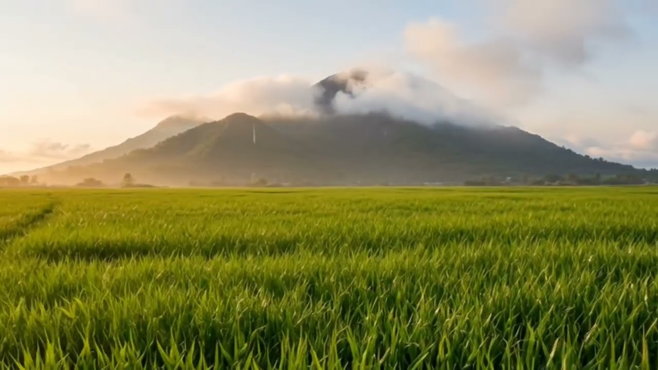Tiếng Mưa Rơi Nhẹ Nhàng Dễ Ngủ Trên Cánh Đồng Lúa | Âm Thanh Thư Giãn Giảm Căng Thẳng