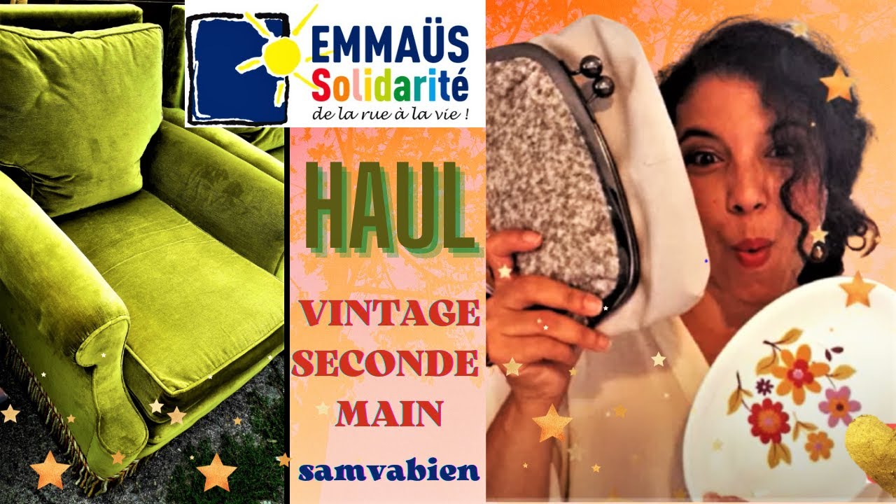 HAUL EMMA&Uuml;S VINTAGE♻️SECONDE MAIN : UNE TROUVAILLE DINGUE &Agrave; PRIX CANON !💚😲BON PLAN/&Eacute;CONOMIES #emmaus
