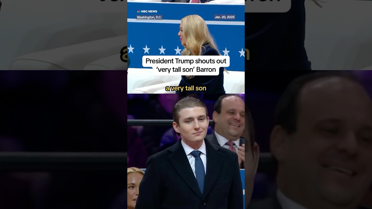 President Trump shouts out 'very tall son' Barron