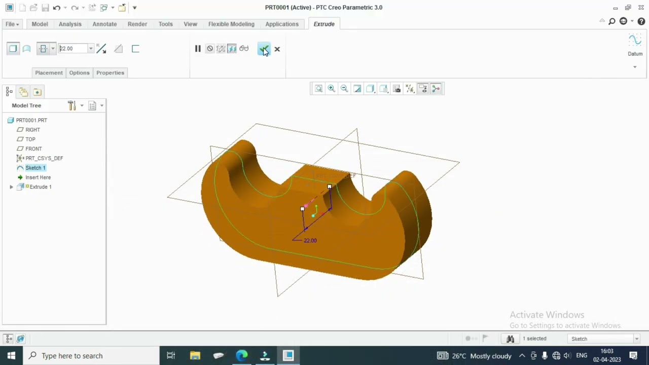 crank hook | Creo | Parts I