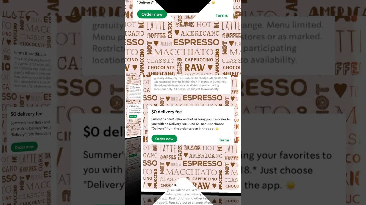 OMG Free Delivery at #starbucks #starbuckscoffee #freedelivery #dealalert #coffeedeal #coffeelover