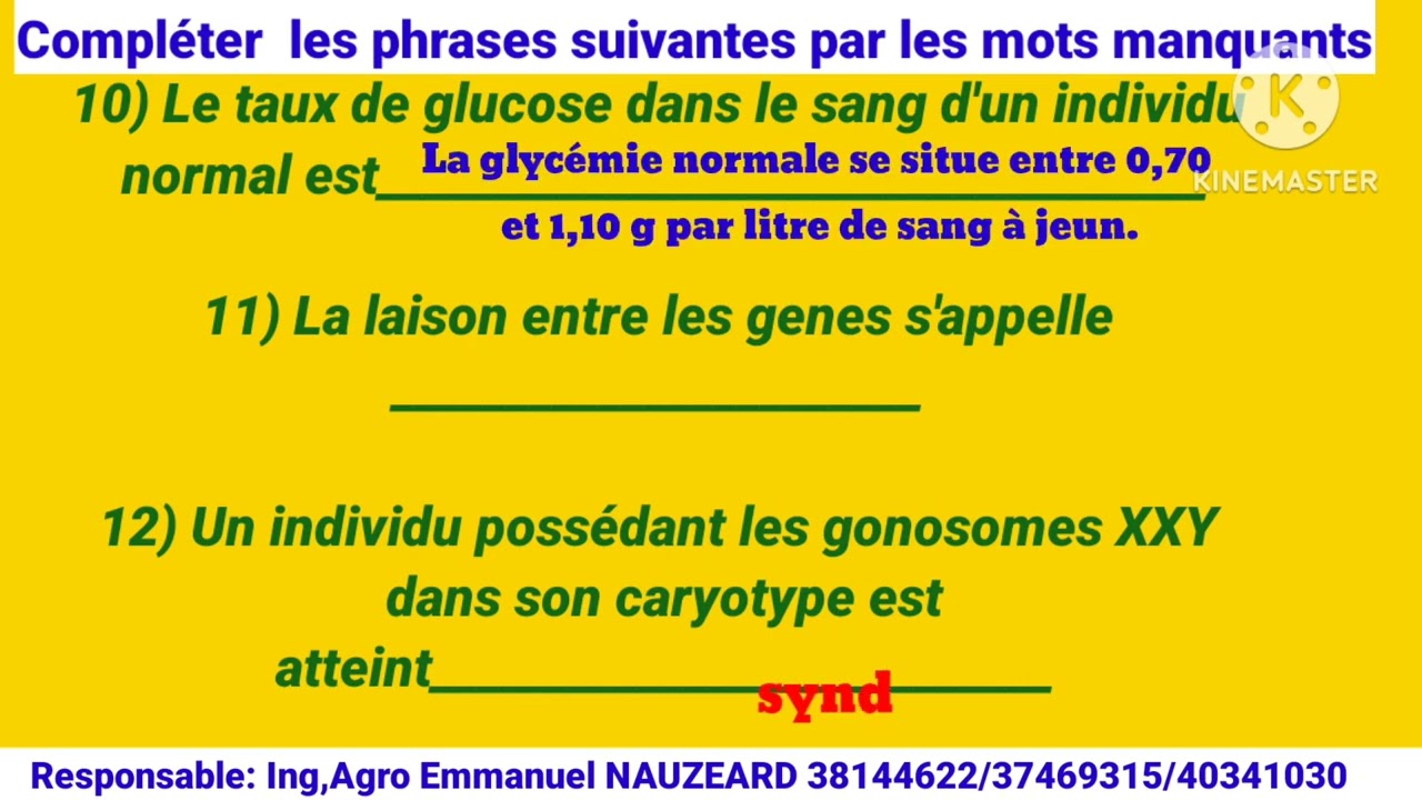 Biologie: SVT_SMP-SES: Questions Cours Biologie: pa al konpoze sanw pa konnen  yo 💯% motivasyon