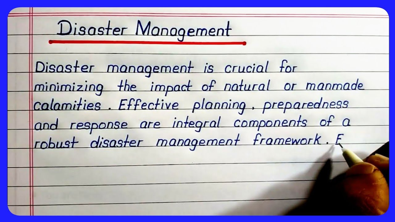 Essay on Disaster Management in English || Disaster Management essay for students ||