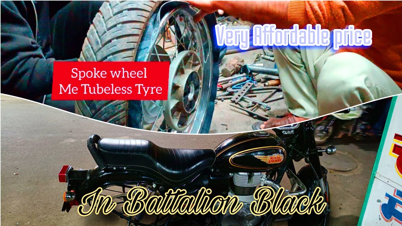 Tubeless Tyre In Spoke Wheel | Bullet 350 Battalion Black | Chek This Out 