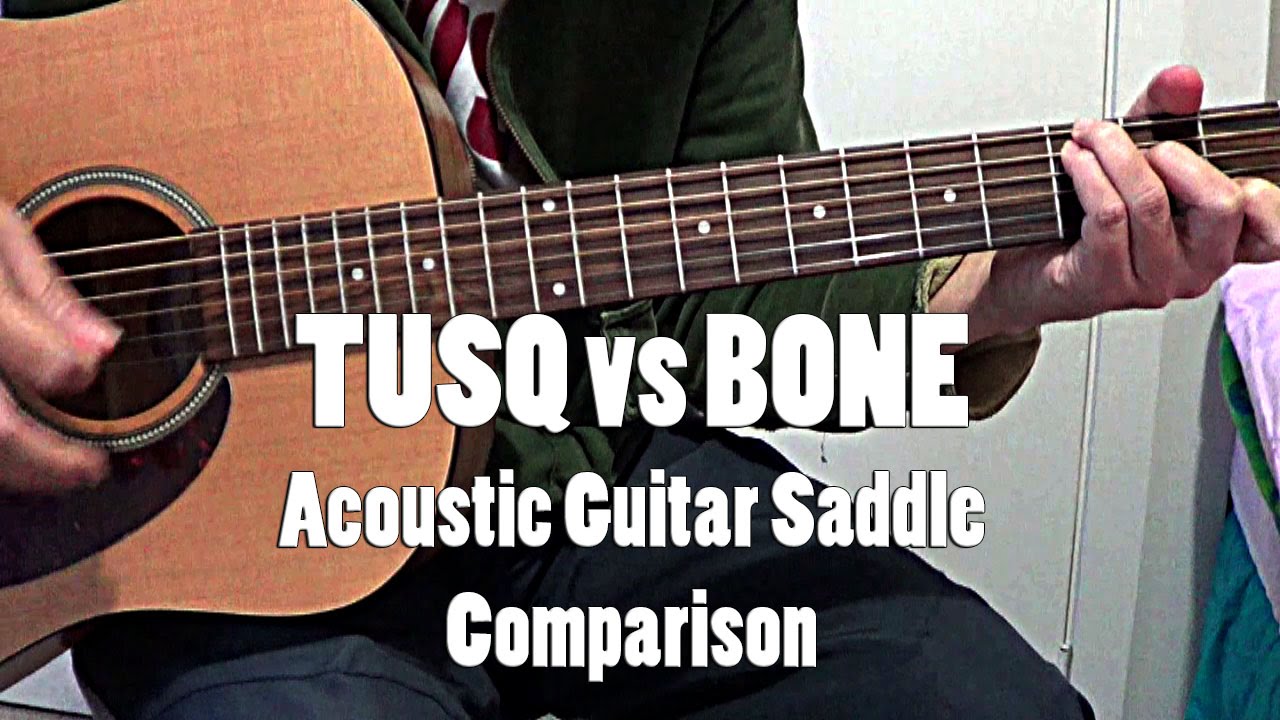 Tusq vs Bone Saddle Comparison on Seagull S6 Original Acoustic Guitar