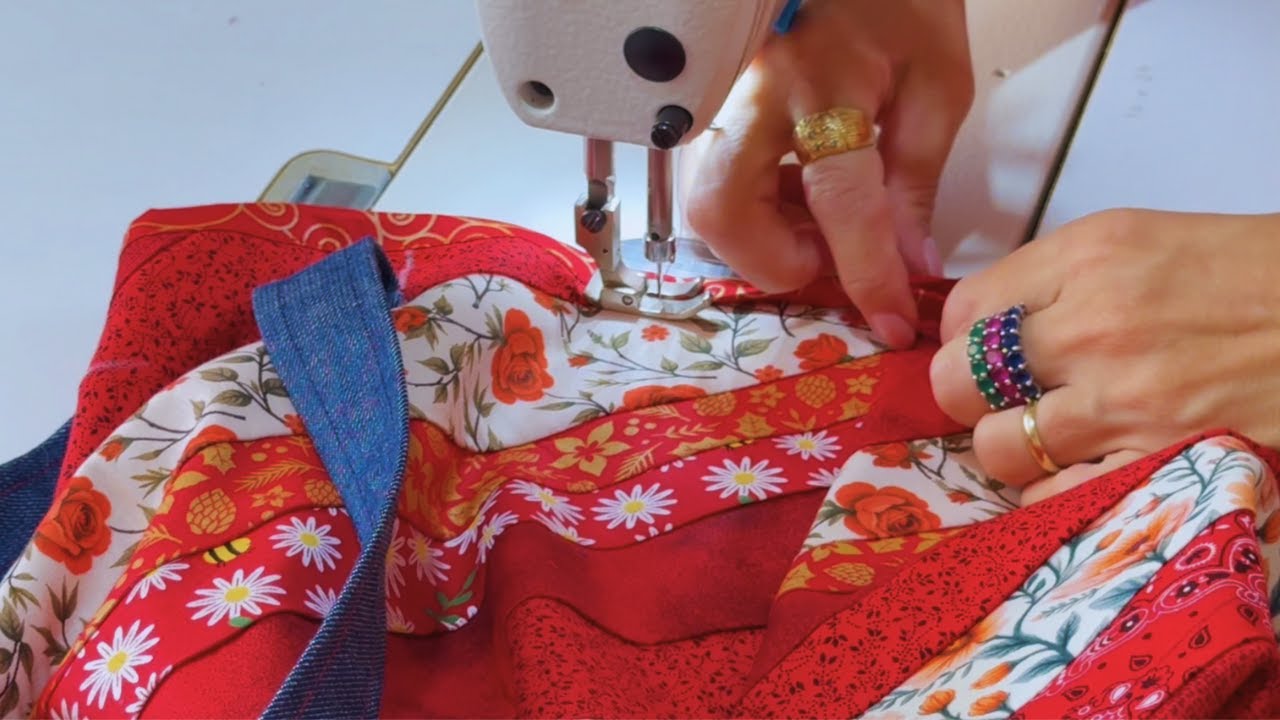 Com apenas alguns RETALHOS de tecido costurei facilmente uma peça linda e útil!