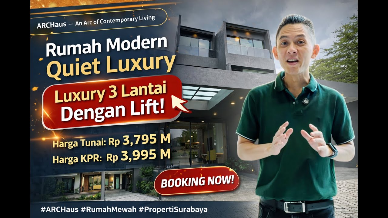 ARCHaus – An Arc of Contemporary Living ( Hunian 3 lantai berkonsep Quiet Luxury )
