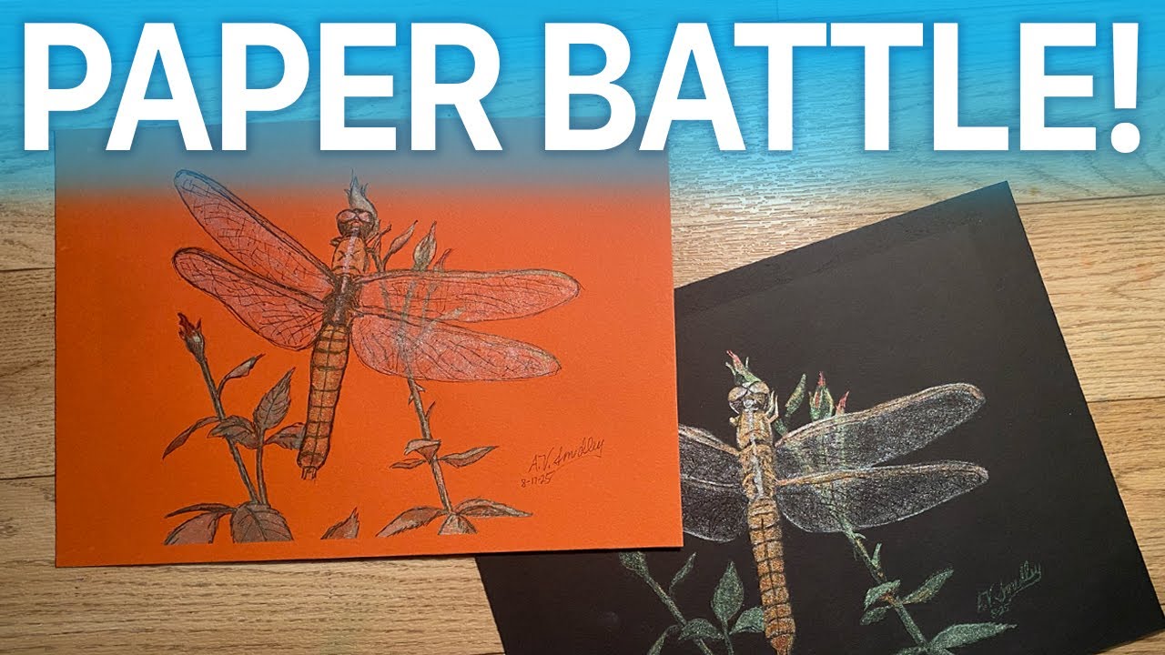 Metallic Watercolor on Sanguine Red Paper vs Black Paper - #watercolor #watercolour 