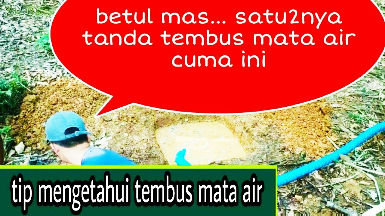 mendapat tanda tembus mata air  sumur bor dangkal