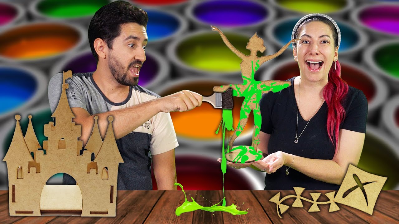 QUEM PINTA MELHOR BRINQUEDOS DE MADEIRA | Gabriel e Shirley 2.0