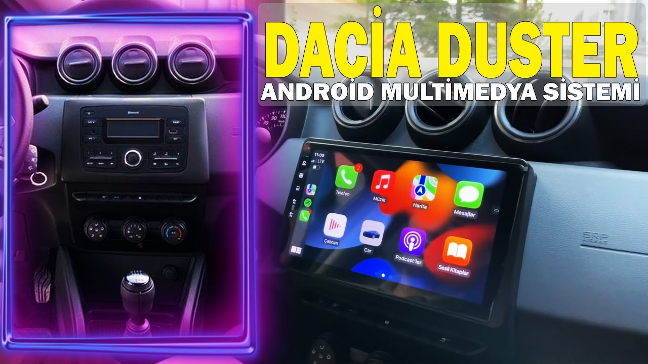 Dacia Duster kablosuz Carplay mulimedya sistemi 22-717