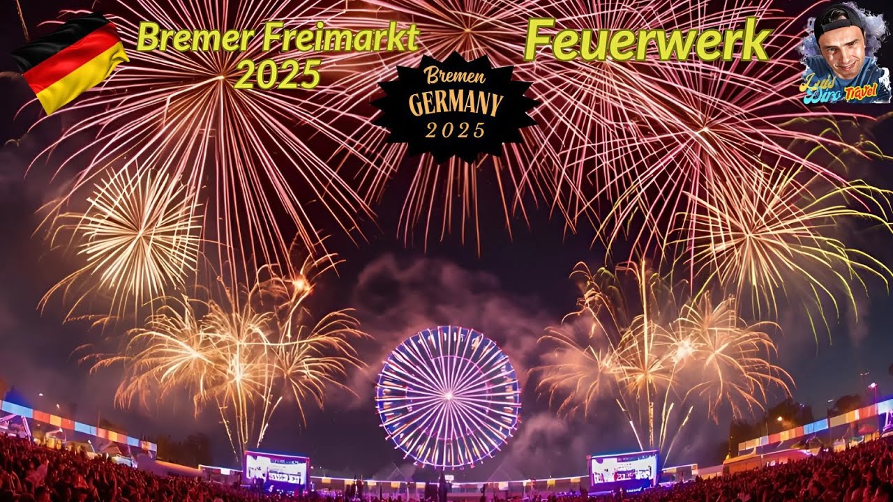 Bremer Freimarkt 2025 Walk - Feuerwerk / Fireworks🌏Bremen / Germany✈️ 🇩🇪 - October 2025 - (4K Video)