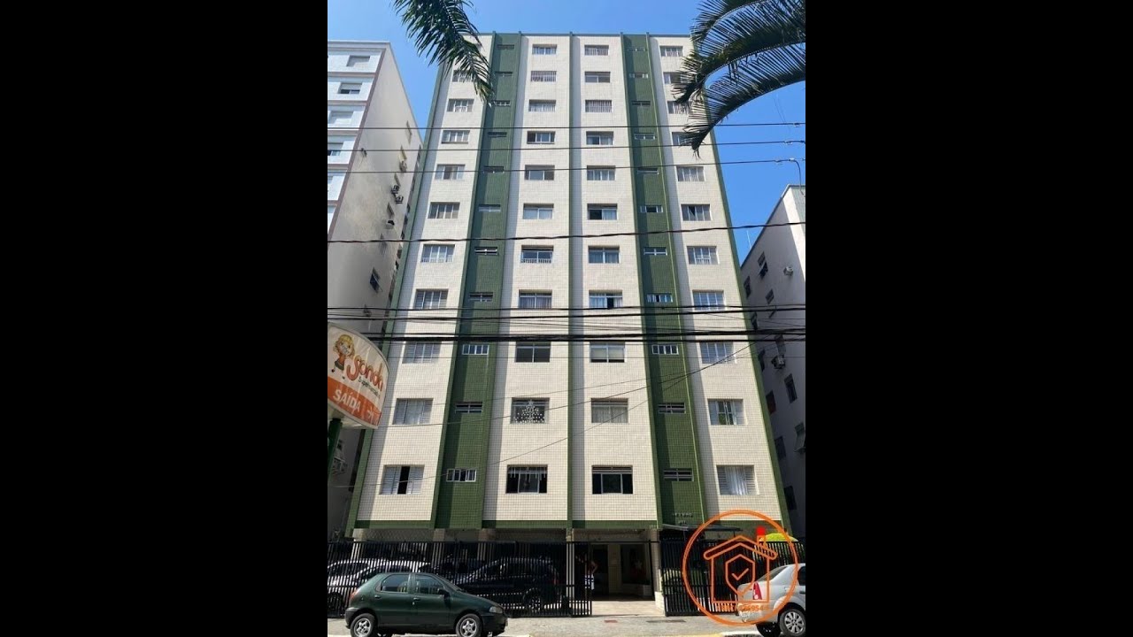 Apartamento à Venda – Sala Living com Garagem no Centro de São Vicente SP