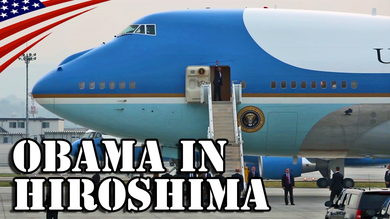 President Obama Return from Hiroshima at MCAS Iwakuni, Air Force One - 広島訪問後にエアフォースワンで帰国するオバマ大統領