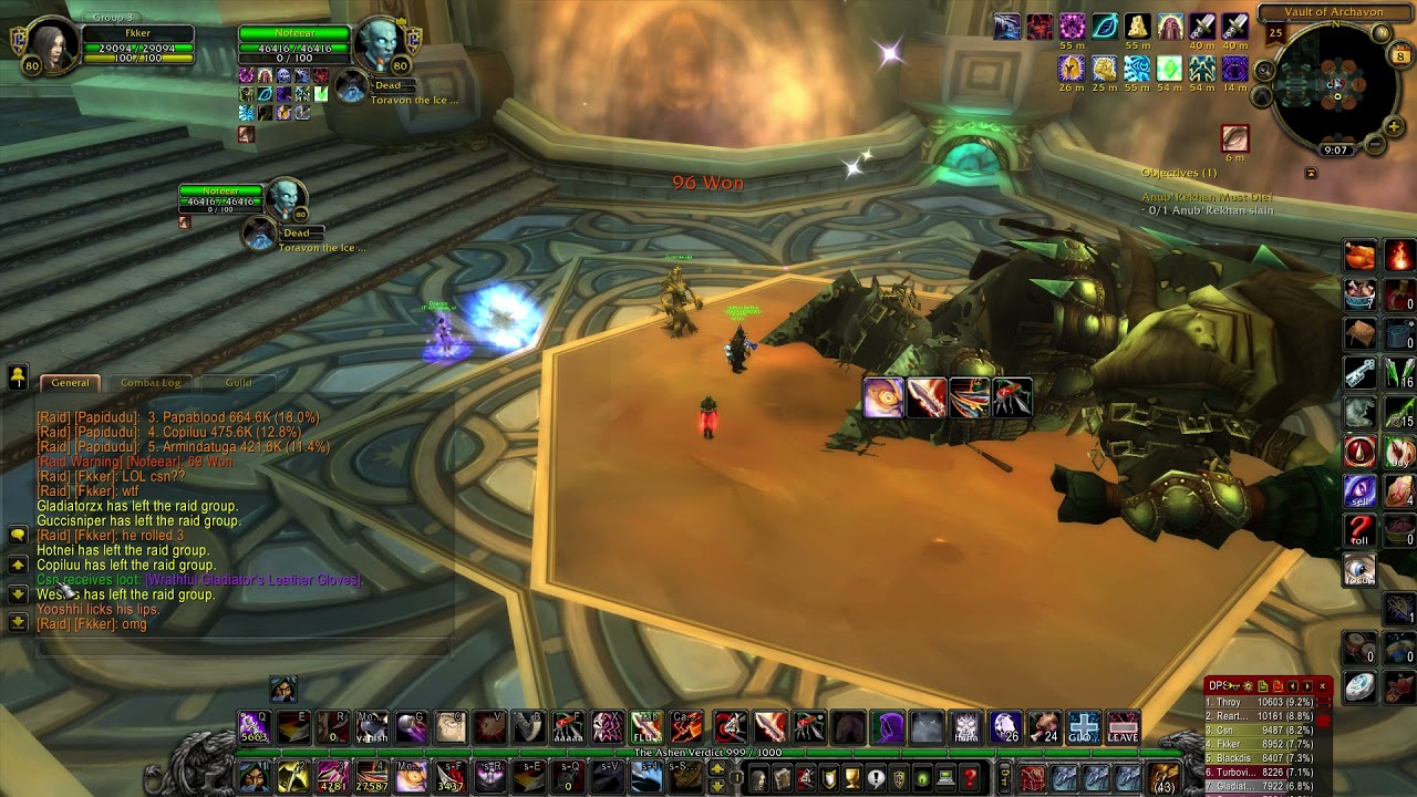 Ninja Looting in a VOA 25 man raid wotlk warmane