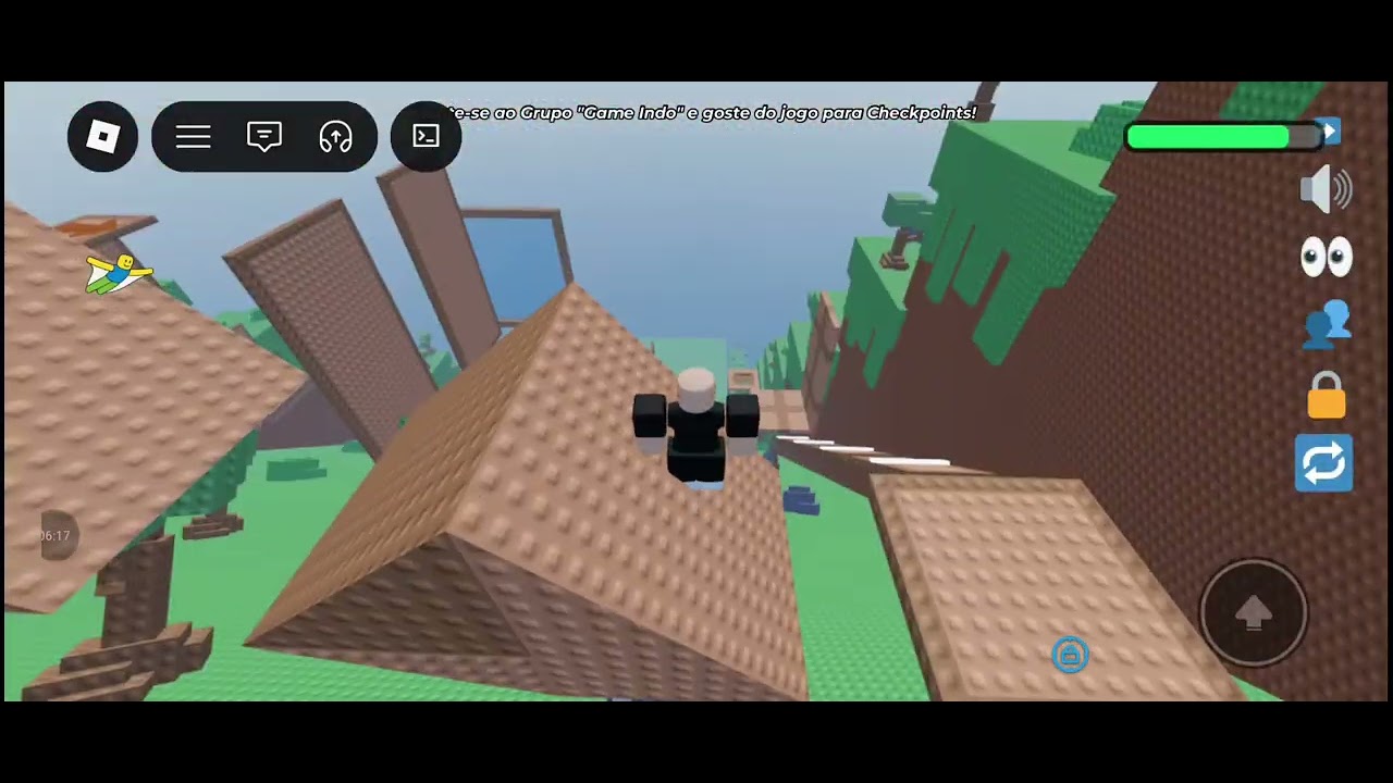 Jogando roblox parkour