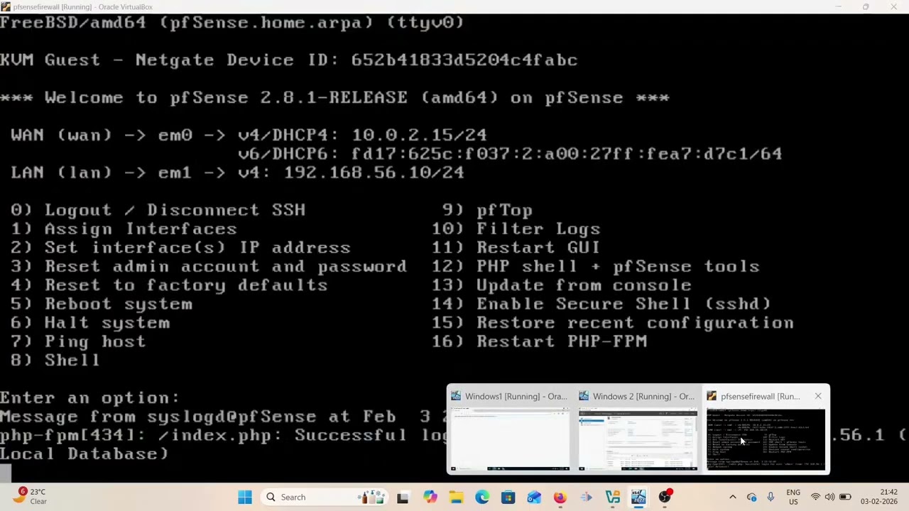 pfsense3 - Configure Clients